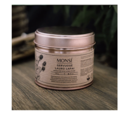 Sojų vaško žvakė - Gervuogė ir lauro lapas (250ml)